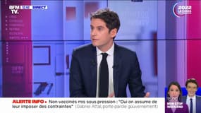 Gabriel Attal sur le coût des tests: "C'est un budget important, mais laisser galoper l'épidémie, je ne suis pas sûr que ça coûterait moins d'argent"