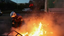 Les manifestants du mouvements "Bloquons tout" ont pris d'assaut la porte d'Aubervilliers, le 10 septembre 2025.