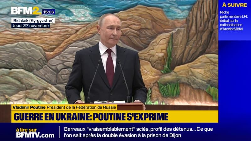 La Russie "cessera les hostilités" si l'armée ukrainienne se retire des territoires revendiqués par Moscou, déclare Vladimir Poutine