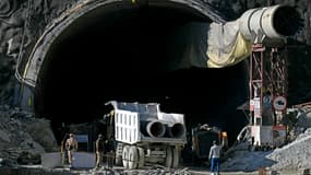 Le tunnel où travaillaient les ouvriers lorsqu'ils se sont retrouvés prix au piège