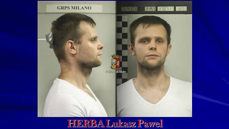 Portrait de Pawel Lukasz Herba diffusé par la police italienne