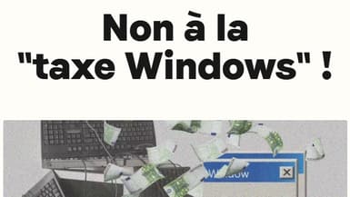 La pétition "Non à la taxe Windows!".