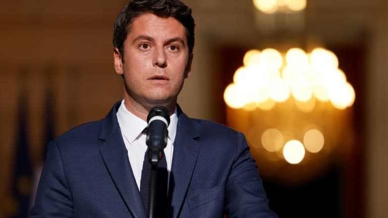 Le Premier ministre Gabriel Attal à Matignon le 30 juin 2024.
