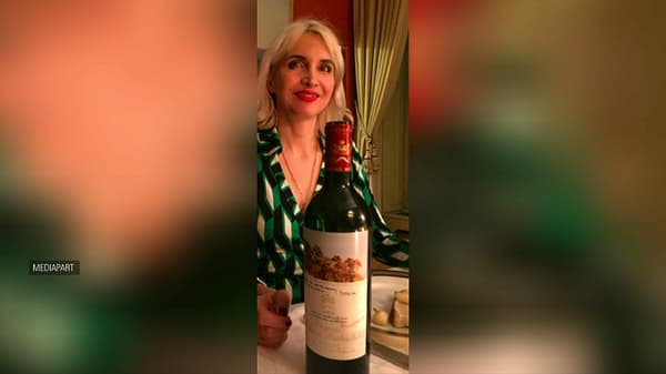 Séverine de Rugy près d'un Mouton-Rotschild. Séverine de Rugy près d'un Mouton-Rotschild.