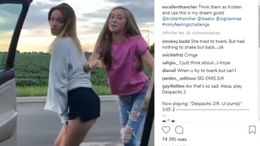 Deux jeunes filles réalisent le "In My Feelings Challenge"