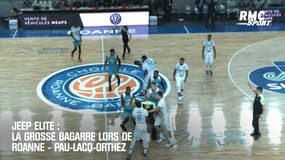 Jeep Elite : La grosse bagarre lors de Roanne - Pau-Lacq-Orthez