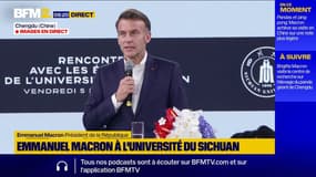 "Ennuyez-vous et acceptez de vous perdre", conseille Emmanuel Macron aux étudiants chinois face aux réseaux sociaux