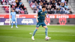 Leonardo Balerdi lors de Reims-OM, le 29 mars 2025.