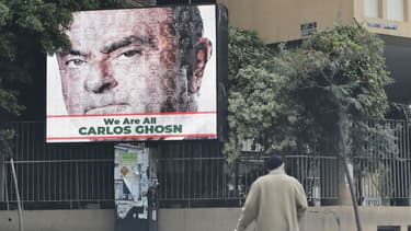 L'affiche visible dans une rue de Beyrouth, au Liban.