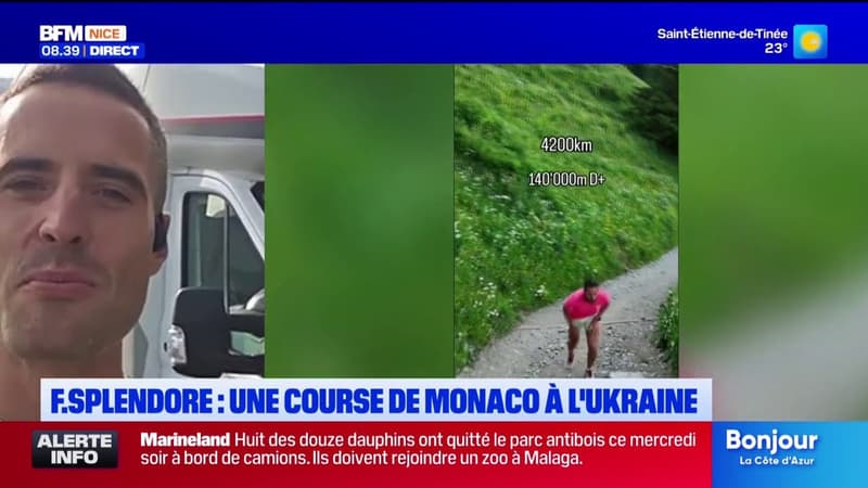 Notre invité, l'ultra-traileur Frédéric Splendore qui s'apprête à rejoindre l'Ukraine depuis Monaco