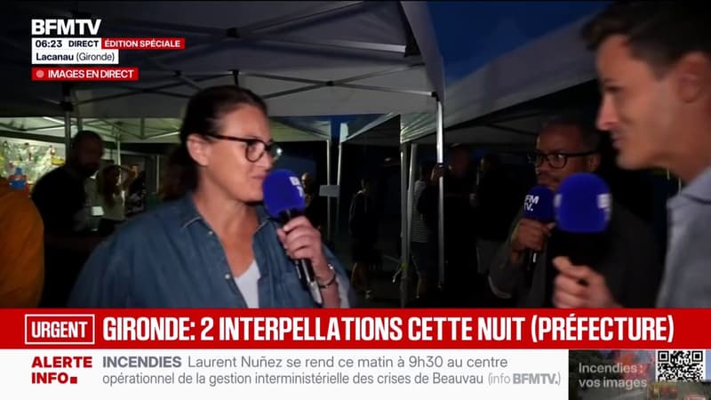 Incendie en Gironde: des bénévoles servent le petit déjeuner à Lacanau
