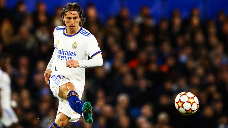 Luka Modric en Ligue des champions avec le Real, le 6 avril 2022