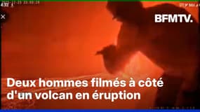  Hawaï: deux hommes filmés à côté du volcan Kilauea