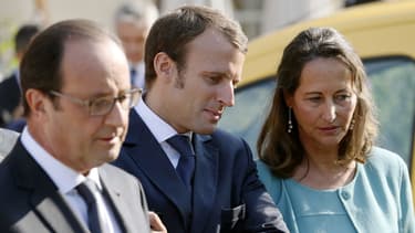 François Hollande, Emmanuel Macron et Ségolène Royal, le 9 septembre dernier