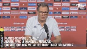 France-Norvège : "Il faut arrêter avec le handball qui veut que des médailles d'or" lance Krumbholz