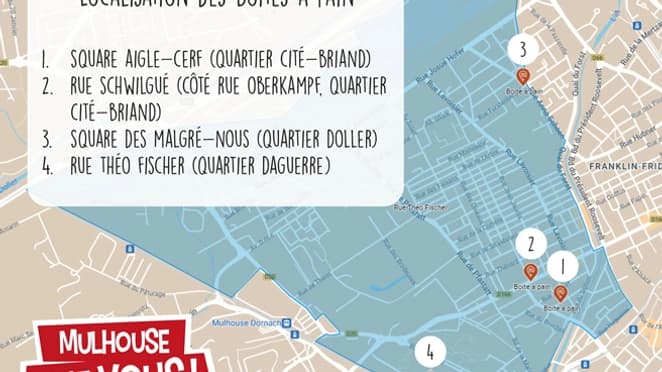Quatre boîtes à pain ont été installées à Mulhouse.