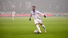 Le joueur de l'OL Saïd Benrahma au Groupama Stadium, 18 janvier 2025