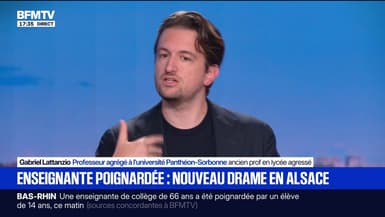Enseignante poignardée en classe: "Je crains qu'on commence à s'y habituer", déplore Gabriel Lattanzio, professeur agrégé à l'université Panthéon-Sorbonne