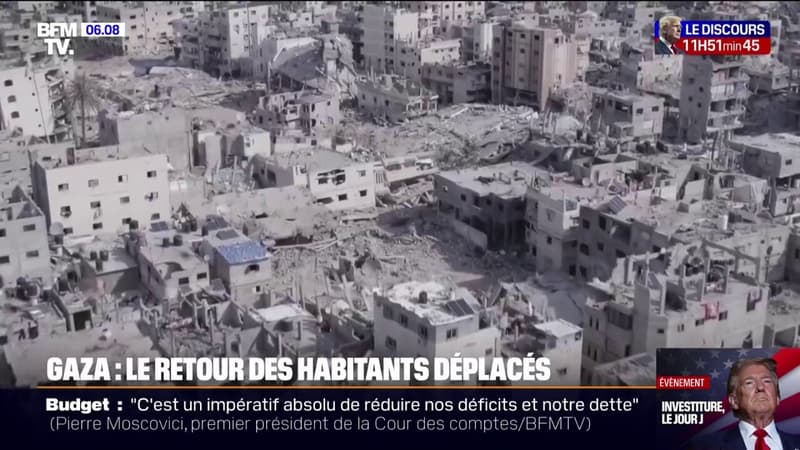 Des centaines de milliers de Palestiniens déplacés font leur retour dans des champs de ruines