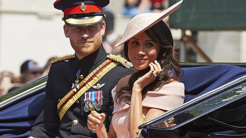 Le prince Harry et son épouse Meghan Markle à Londres le 9 juin 2018
