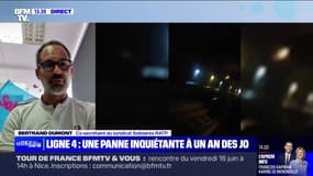 Panne sur la ligne 4: "La réaction de la RATP nous fait un peu peur" explique Bertrand Dumont, co-secrétaire du syndicat Solidaires RATP