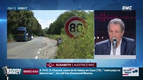 Elisabeth, auditrice RMC: "Il faut laisser les 80 km/h car il y a déjà assez de malades qui tuent sur les routes. Ce n'est pas ma priorité."