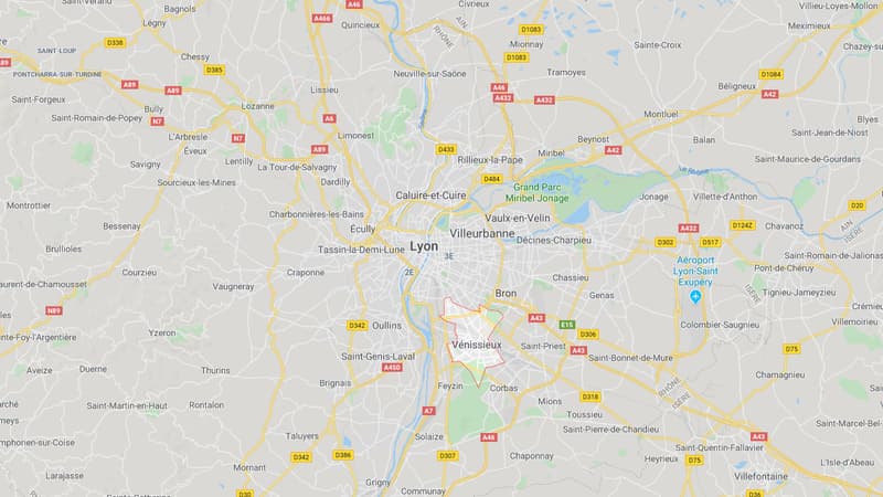 L'homme de 27 ans a été tué à Vénissieux, dans la banlieue sud de Lyon. CAPTURE GOOGLE MAPS
