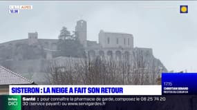 Sisteron: la neige a fait son retour