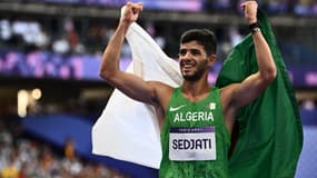 Le demi-fondeur algérien Djamel Sedjati médaillé de bronze sur 800m aux JO de Paris 2024, 10 août 2024