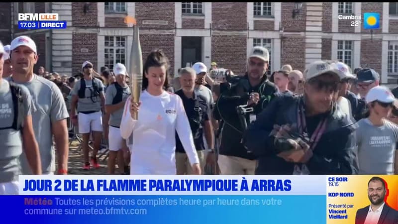 Arras: la flamme paralympique a traversé la ville ce lundi