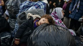 Un enfant dans le camp de Moria à Lesbos, en Grèce, le 29 novembre 2019.