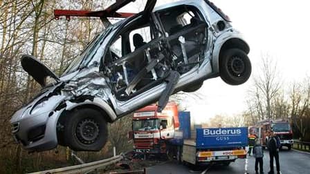 Image d'illustration Sécurité routière - Un véhicule accidenté.