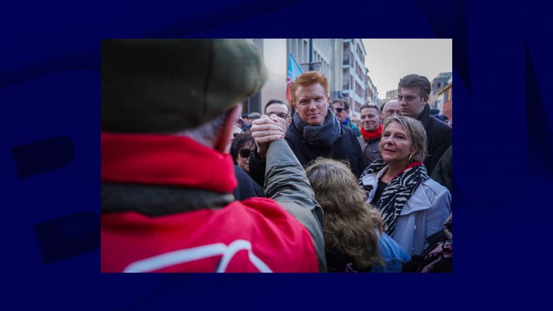 Adrien Quatennens était présent dans le cortège lillois ce mardi 31 janvier.