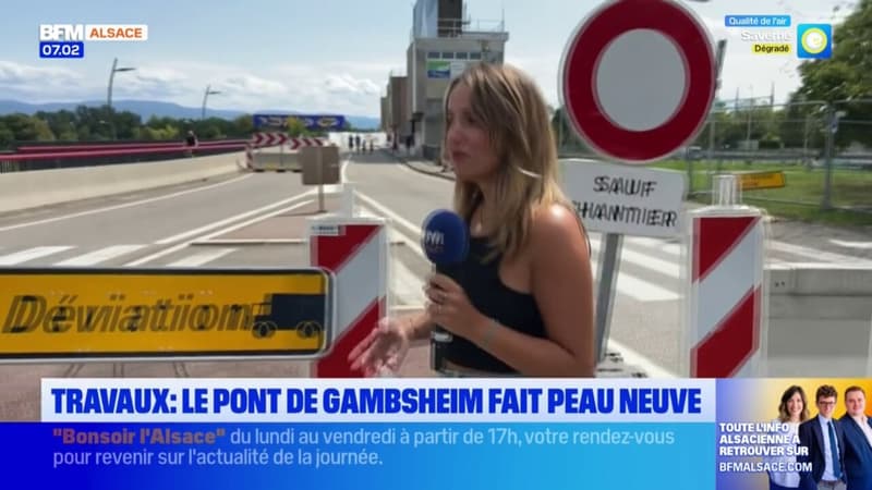 Alsace: le pont de Gambsheim fait peau neuve