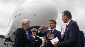 Emmanuel Macron le 19 juin 2023 au Salon de l'aéronautique au Bourget