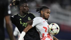 Eduardo Camavinga et Christopher Nkunku lors de Leipzig-Real, le 25 octobre 2022