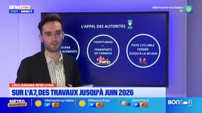 Rhône: des travaux de rénovation jusqu'en juin 2026 sur l'autoroute A7