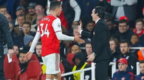 Granit Xhaka et Unai Emery (Arsenal)