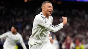 Kylian Mbappé lors du match de Ligue des champions entre le Real Madrid et Manchester City - le 19/02/2025