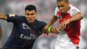 Kylian Mbappé au duel avec Thiago Silva