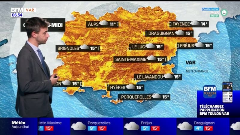 Météo Var: encore beaucoup de nuages ce jeudi, 11°C à Aups, 15°C à Fréjus et Toulon