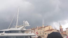 Trombe marine observée ce jeudi au large de Saint-Tropez.