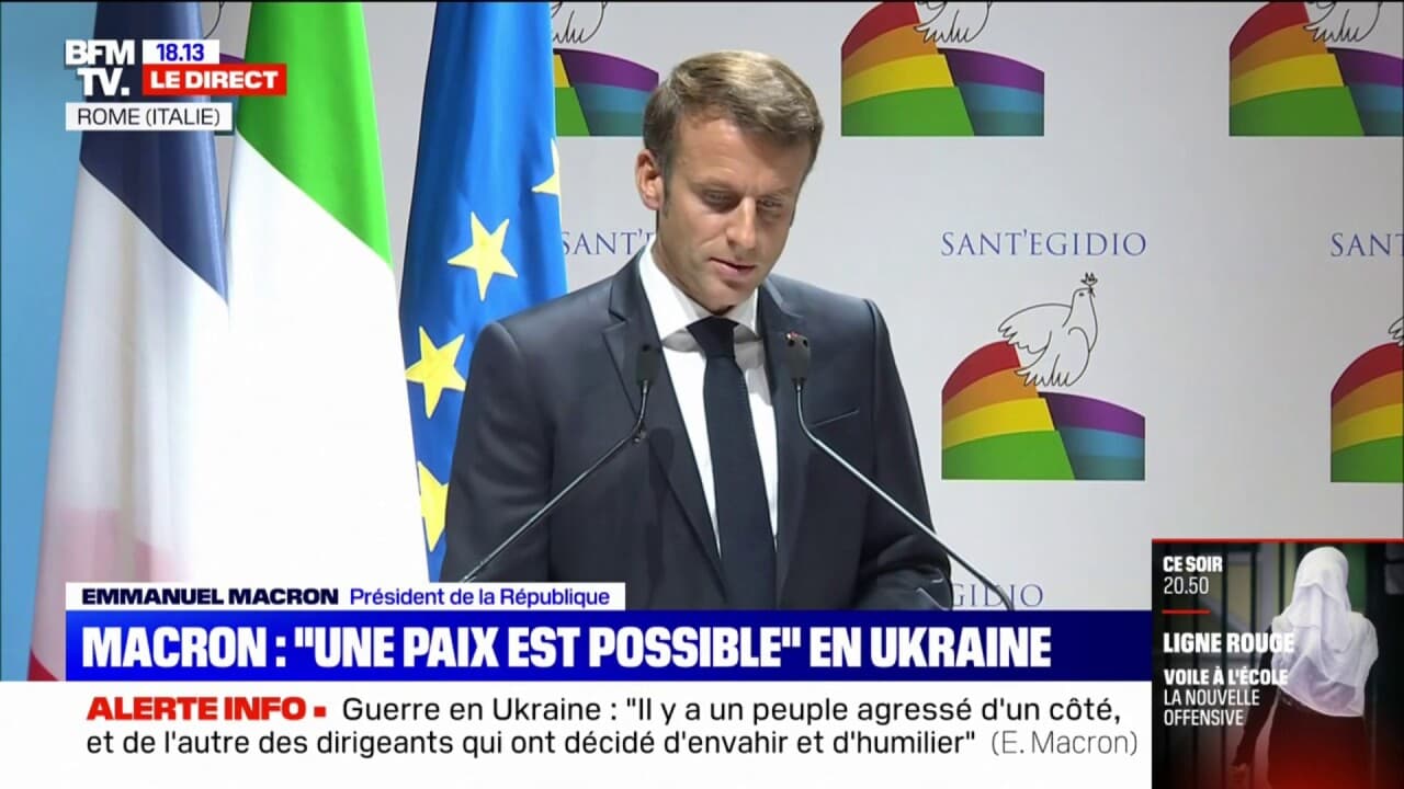 Guerre En Ukraine: "Il Y A Une Perspective De Paix", Assure Emmanuel Macron