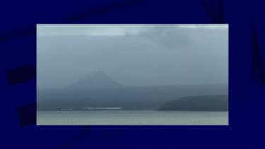 Vue en direct du Mont Keilir depuis une webcam posée à Keflavik.