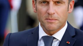 Emmanuel Macron lors de la réception à l'Elysée de son homologue chilien, le 6 septembre 2021