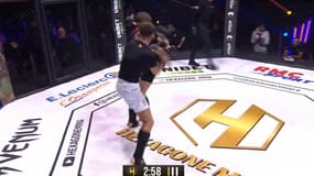 Paul Dena écrase son adversaire Alex Andrews à l'Hexagone MMA de Colmar, 14 septembre 2024