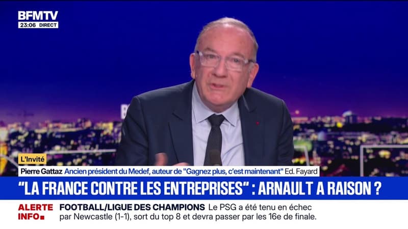 "La France contre les entreprises": Pierre Gattaz, ancien patron du Medef, estime que Bernard Arnault a "tout à fait raison"