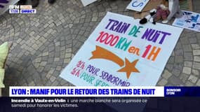 Lyon: des voyageurs manifestent pour dire oui aux trains de nuit