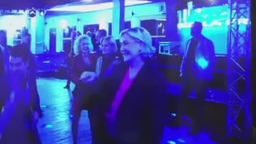 Marine Le Pen au Chalet du Lac au Bois de Vincennes, dimanche 7 mai 2017.