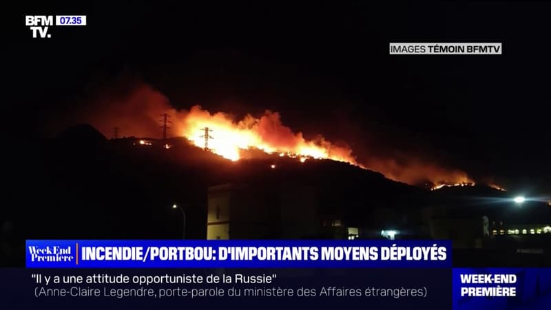 Espagne: 200 pompiers luttent contre l'incendie de Portbou